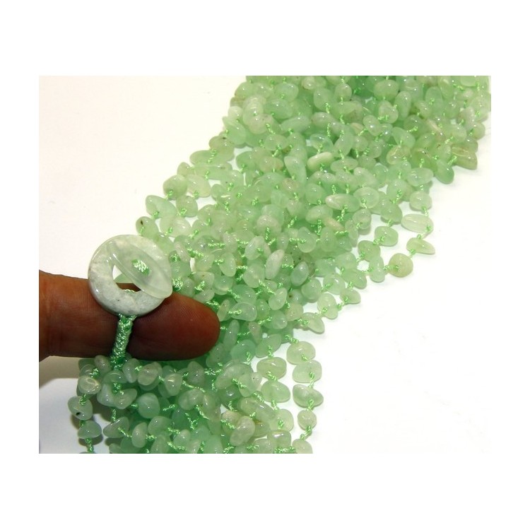 RMB|Collana da Donna collier cleopatra 8 fili calcedonio verde chiaro