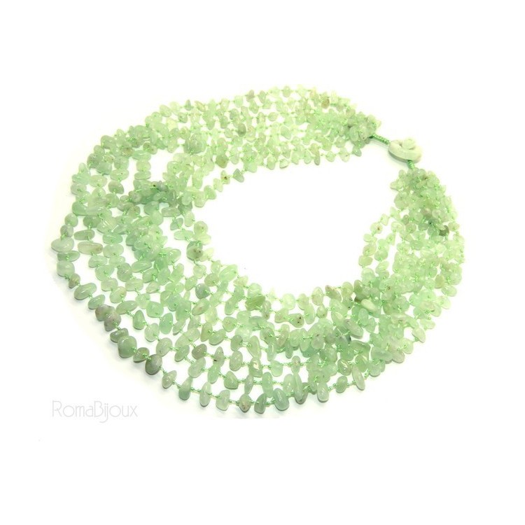 RMB|Necklace by Donna Collier Cleopatra 8-wire light green chalcedony