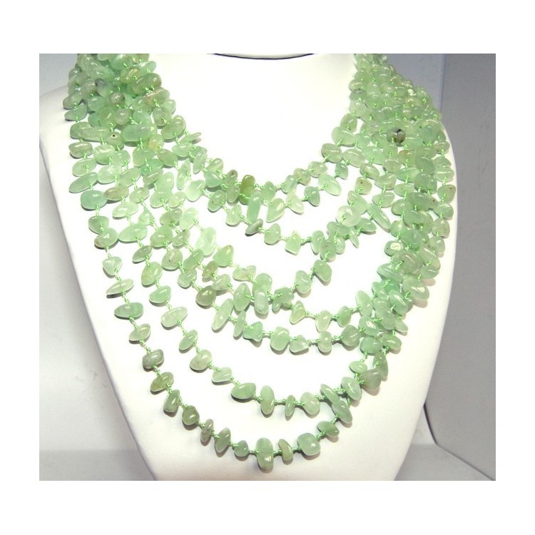 RMB|Necklace by Donna Collier Cleopatra 8-wire light green chalcedony