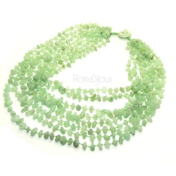 RMB|Necklace by Donna Collier Cleopatra 8-wire light green chalcedony