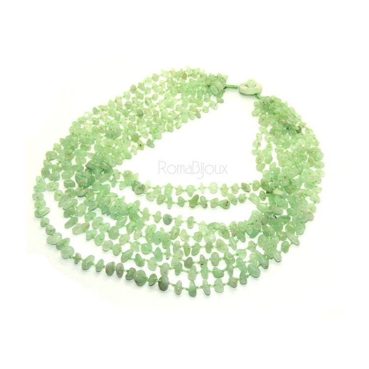 RMB|Necklace by Donna Collier Cleopatra 8-wire light green chalcedony