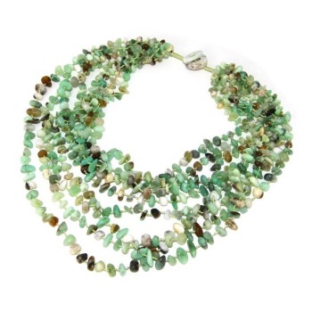 RMB|Collana da Donna collier cleopatra 8 fili crisopazio naturale verde