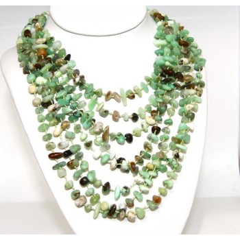 RMB|Collana da Donna collier cleopatra 8 fili crisopazio naturale verde
