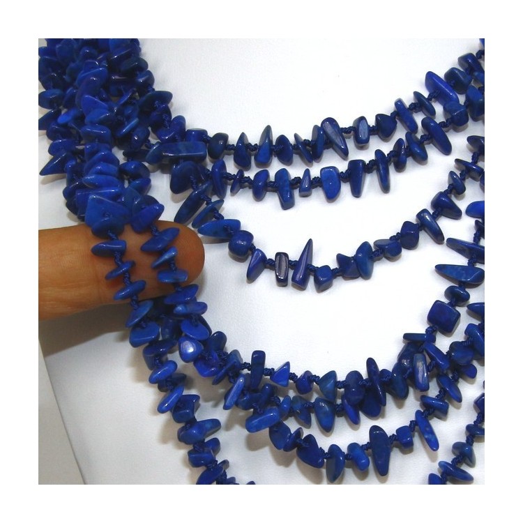 RMB|Collana da Donna collier cleopatra 8 fili Lapis naturale blu