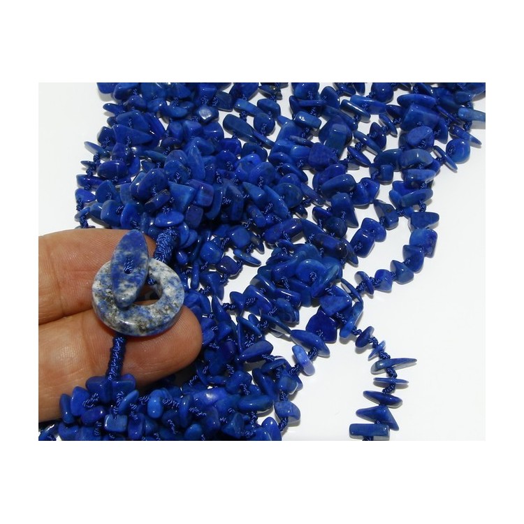 RMB|Collana da Donna collier cleopatra 8 fili Lapis naturale blu