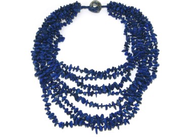 RMB|Collier cleopatra 8 fili Lapis naturale blu collana multifilo