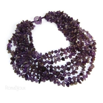 RMB|Collana da Donna collier cleopatra 8 fili ametista viola naturale