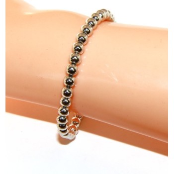 RMB|SILVER 925: Bracelet man woman balls 5 mm lung 15:00 20:00 cm