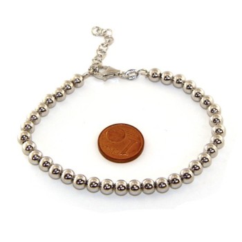 RMB|SILVER 925: Bracelet man woman balls 5 mm lung 15:00 20:00 cm