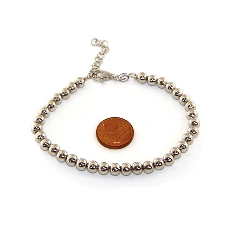 RMB|SILVER 925: Bracelet man woman balls 5 mm lung 15:00 20:00 cm