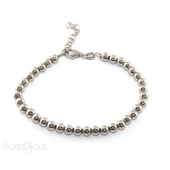 RMB|SILVER 925: Bracelet man woman balls 5 mm lung 15:00 20:00 cm