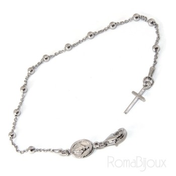 RMB|Bracciale rosario uomo o donna in Argento 925 madonna  miracolosa 18