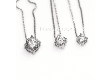 RMB|Argento 925 : Collana Collier uomo donna punto luce brillante zircone bianco da 2 a 10 mm