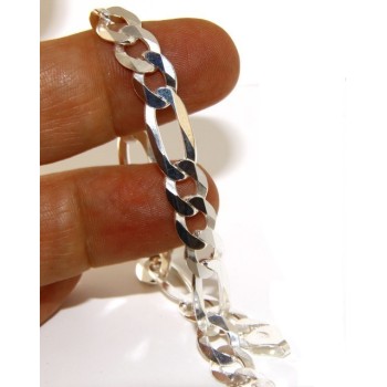 RMB|SILVER 925: necklace or bracelet man chain from 7.5 mm Figaro 3 + 1 bleached