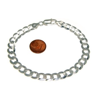 RMB|SILVER 925: necklace or bracelet man chain from 7.8 mm gourmette grumettone bleached