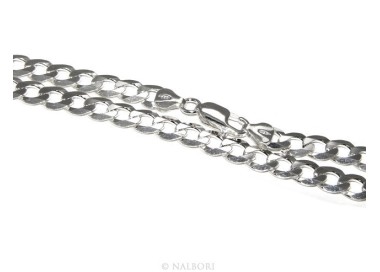 RMB|SILVER 925: necklace or bracelet man chain from 7.8 mm gourmette grumettone bleached