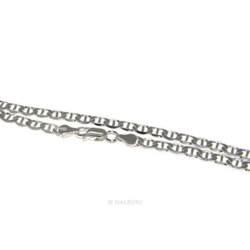 RMB|ARGENTO 925 : Collana o Bracciale uomo catena maglia marina 8,5 x 5 massiccia chiara