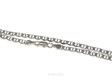 RMB|ARGENTO 925 : Collana o Bracciale uomo catena maglia marina 8,5 x 5 massiccia chiara