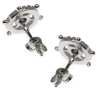 RMB|925 silver helm earrings with cipollino zircons nautical line