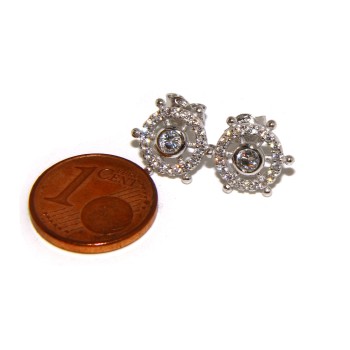 RMB|925: pair of earrings man woman rudder light point cipollino zirconia