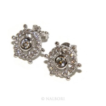 RMB|925: pair of earrings man woman rudder light point cipollino zirconia