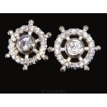 RMB|925: pair of earrings man woman rudder light point cipollino zirconia