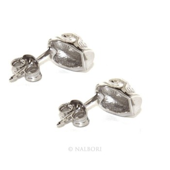 RMB|Argento 925 : coppia di orecchini microfusione piccoli teschi uomo donna