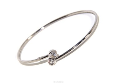 RMB|SILVER 925: Bracelet slave woman opened natural zircons shining white white