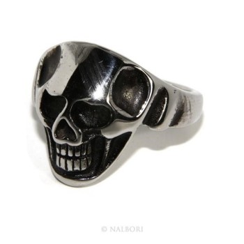 RMB|Hypoallergenic stainless steel: ring man woman skull skull 3D burnished