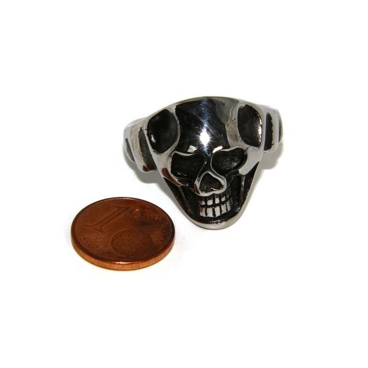 RMB|Hypoallergenic stainless steel: ring man woman skull skull 3D burnished