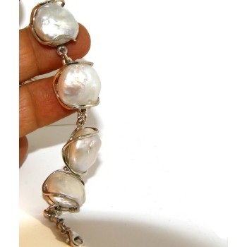 RMB|925: Women's Bracelet mega baroque natural pearls scaramazze