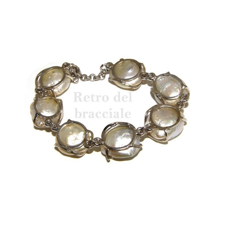 RMB|925: Women's Bracelet mega baroque natural pearls scaramazze