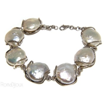 RMB|925: Women's Bracelet mega baroque natural pearls scaramazze