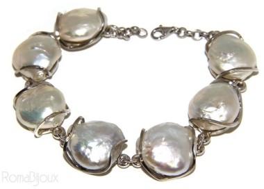 RMB|925: Women's Bracelet mega baroque natural pearls scaramazze