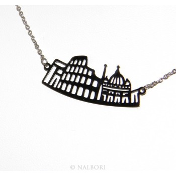 RMB|Steel: Exclusive necklace forzatina city skyline souvenirs of Italy Rome