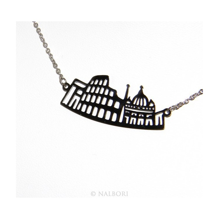 RMB|Steel: Exclusive necklace forzatina city skyline souvenirs of Italy Rome