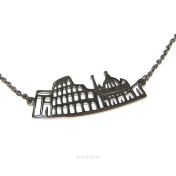 RMB|Steel: Exclusive necklace forzatina city skyline souvenirs of Italy Rome