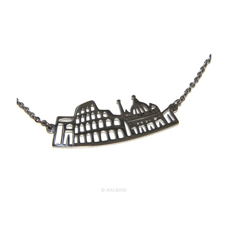 RMB|Steel: Exclusive necklace forzatina city skyline souvenirs of Italy Rome