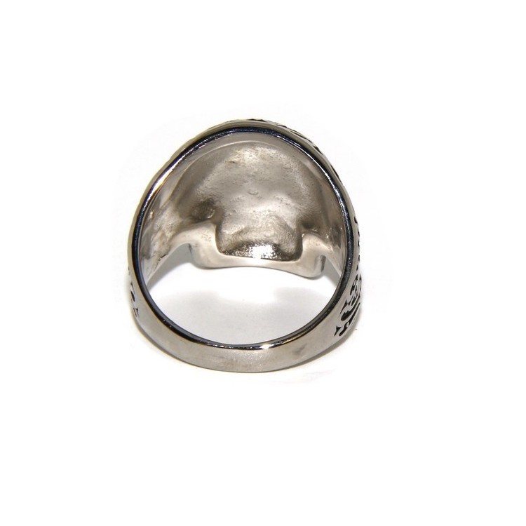 RMB|Hypoallergenic stainless steel: Mexican skull ring man woman skull 3D burnished