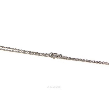 RMB|Choker necklace forzatina Diamond coated 1mm SILVER 925 Rhodium. 45 or 50 cm for men and women