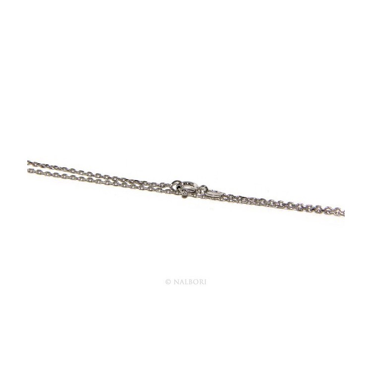 RMB|Choker necklace forzatina Diamond coated 1mm SILVER 925 Rhodium. 45 or 50 cm for men and women