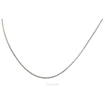 RMB|Choker necklace forzatina Diamond coated 1mm SILVER 925 Rhodium. 45 or 50 cm for men and women