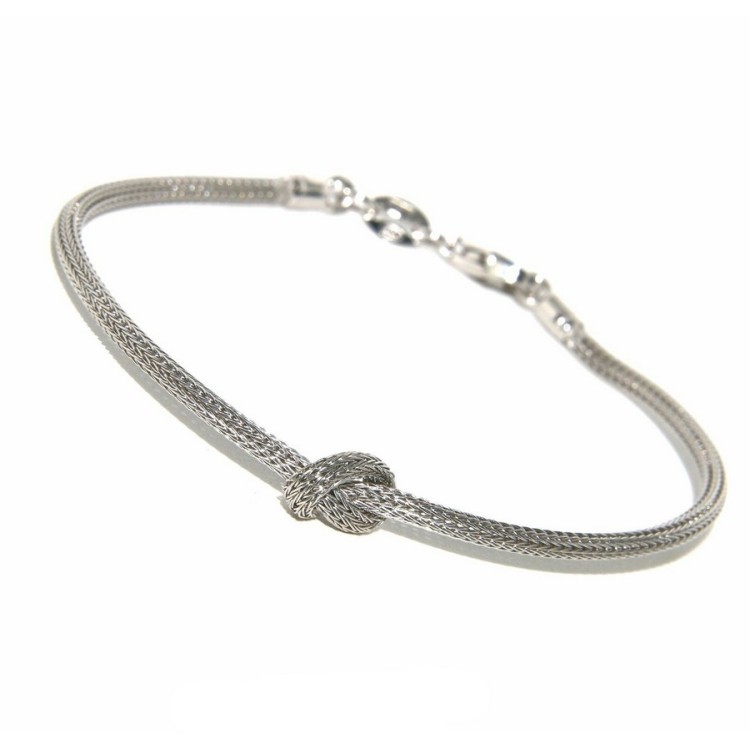 RMB|925: bracelet fox tail wire with simple knot for men and women from 15 to 20 cm