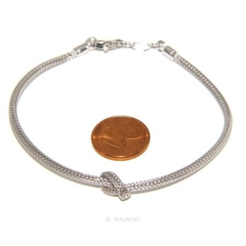 RMB|925: bracelet fox tail wire with simple knot for men and women from 15 to 20 cm