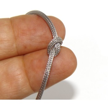 RMB|925: bracelet fox tail wire with simple knot for men and women from 15 to 20 cm