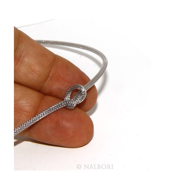 RMB|925: Necklace fox tail wire with simple knot for men and women Nalbori