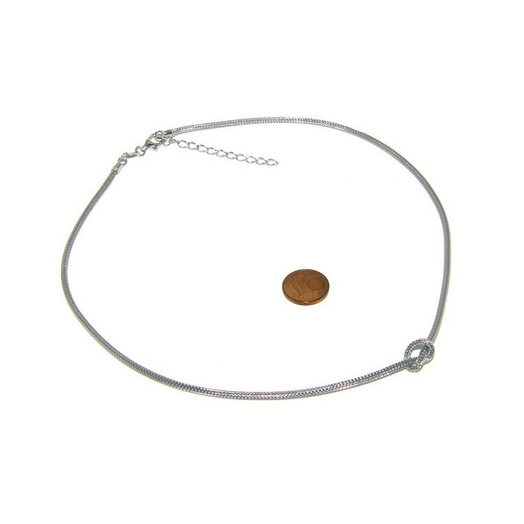 RMB|Argento 925 : Collana fox tail cavetto con nodo semplice per uomo e donna Nalbori