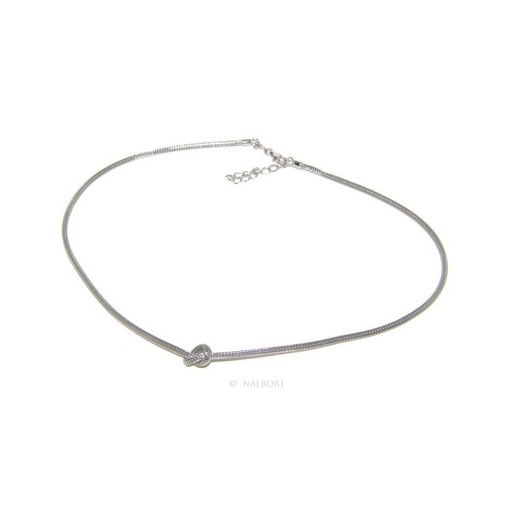 RMB|Argento 925 : Collana fox tail cavetto con nodo semplice per uomo e donna Nalbori