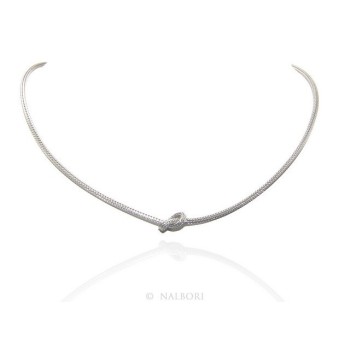 RMB|Argento 925 : Collana fox tail cavetto con nodo semplice per uomo e donna Nalbori