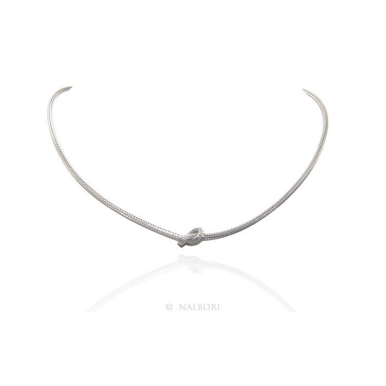 RMB|925: Necklace fox tail wire with simple knot for men and women Nalbori